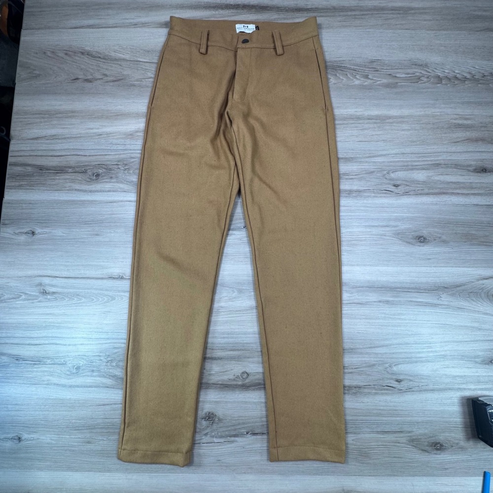 Muttonhead Wool Blend Field‎ Trousers Tan Camel Made in Canada  Size 28 30x31